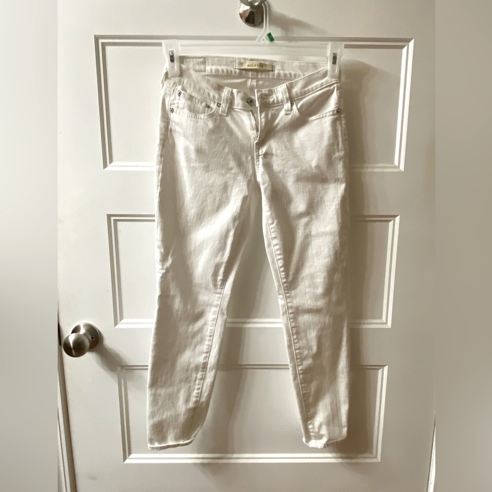 White skinny jeans, size 25, brand Big Star